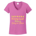 Women's Heavy Cotton 100% Cotton V Neck T Shirt Thumbnail
