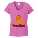 Women's Heavy Cotton 100% Cotton V Neck T Shirt Thumbnail