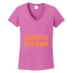 Women's Heavy Cotton 100% Cotton V Neck T Shirt Thumbnail