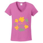 Women's Heavy Cotton 100% Cotton V Neck T Shirt Thumbnail