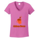 Women's Heavy Cotton 100% Cotton V Neck T Shirt Thumbnail