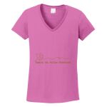 Women's Heavy Cotton 100% Cotton V Neck T Shirt Thumbnail