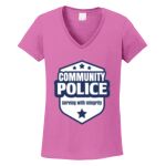 Women's Heavy Cotton 100% Cotton V Neck T Shirt Thumbnail
