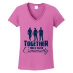 Women's Heavy Cotton 100% Cotton V Neck T Shirt Thumbnail