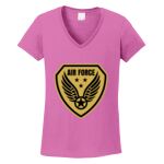 Women's Heavy Cotton 100% Cotton V Neck T Shirt Thumbnail