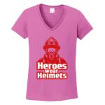 Women's Heavy Cotton 100% Cotton V Neck T Shirt Thumbnail