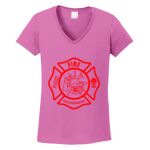 Women's Heavy Cotton 100% Cotton V Neck T Shirt Thumbnail