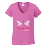 Women's Heavy Cotton 100% Cotton V Neck T Shirt Thumbnail