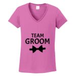 Women's Heavy Cotton 100% Cotton V Neck T Shirt Thumbnail