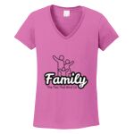 Women's Heavy Cotton 100% Cotton V Neck T Shirt Thumbnail