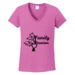 Women's Heavy Cotton 100% Cotton V Neck T Shirt Thumbnail