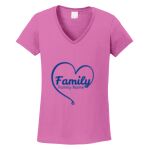 Women's Heavy Cotton 100% Cotton V Neck T Shirt Thumbnail
