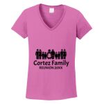 Women's Heavy Cotton 100% Cotton V Neck T Shirt Thumbnail