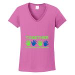 Women's Heavy Cotton 100% Cotton V Neck T Shirt Thumbnail