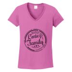 Women's Heavy Cotton 100% Cotton V Neck T Shirt Thumbnail