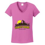 Women's Heavy Cotton 100% Cotton V Neck T Shirt Thumbnail
