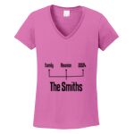 Women's Heavy Cotton 100% Cotton V Neck T Shirt Thumbnail