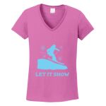 Women's Heavy Cotton 100% Cotton V Neck T Shirt Thumbnail