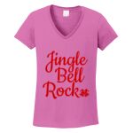 Women's Heavy Cotton 100% Cotton V Neck T Shirt Thumbnail