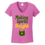 Women's Heavy Cotton 100% Cotton V Neck T Shirt Thumbnail