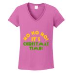 Women's Heavy Cotton 100% Cotton V Neck T Shirt Thumbnail