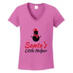 Women's Heavy Cotton 100% Cotton V Neck T Shirt Thumbnail