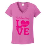 Women's Heavy Cotton 100% Cotton V Neck T Shirt Thumbnail