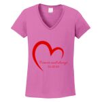 Women's Heavy Cotton 100% Cotton V Neck T Shirt Thumbnail