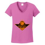 Women's Heavy Cotton 100% Cotton V Neck T Shirt Thumbnail