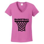 Women's Heavy Cotton 100% Cotton V Neck T Shirt Thumbnail