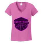 Women's Heavy Cotton 100% Cotton V Neck T Shirt Thumbnail