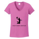 Women's Heavy Cotton 100% Cotton V Neck T Shirt Thumbnail