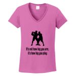 Women's Heavy Cotton 100% Cotton V Neck T Shirt Thumbnail