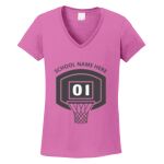 Women's Heavy Cotton 100% Cotton V Neck T Shirt Thumbnail