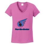 Women's Heavy Cotton 100% Cotton V Neck T Shirt Thumbnail