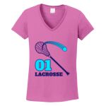 Women's Heavy Cotton 100% Cotton V Neck T Shirt Thumbnail