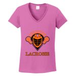 Women's Heavy Cotton 100% Cotton V Neck T Shirt Thumbnail
