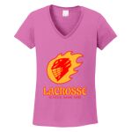 Women's Heavy Cotton 100% Cotton V Neck T Shirt Thumbnail