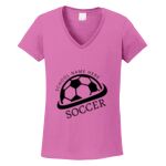 Women's Heavy Cotton 100% Cotton V Neck T Shirt Thumbnail