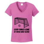 Women's Heavy Cotton 100% Cotton V Neck T Shirt Thumbnail