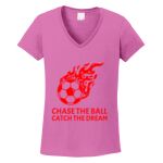 Women's Heavy Cotton 100% Cotton V Neck T Shirt Thumbnail