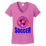 Women's Heavy Cotton 100% Cotton V Neck T Shirt Thumbnail