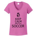 Women's Heavy Cotton 100% Cotton V Neck T Shirt Thumbnail