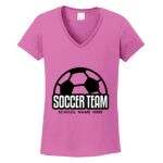 Women's Heavy Cotton 100% Cotton V Neck T Shirt Thumbnail
