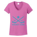 Women's Heavy Cotton 100% Cotton V Neck T Shirt Thumbnail