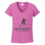 Women's Heavy Cotton 100% Cotton V Neck T Shirt Thumbnail