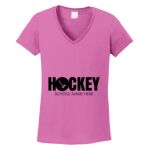 Women's Heavy Cotton 100% Cotton V Neck T Shirt Thumbnail