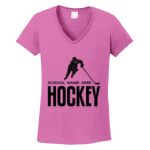 Women's Heavy Cotton 100% Cotton V Neck T Shirt Thumbnail