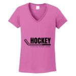 Women's Heavy Cotton 100% Cotton V Neck T Shirt Thumbnail