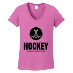 Women's Heavy Cotton 100% Cotton V Neck T Shirt Thumbnail
